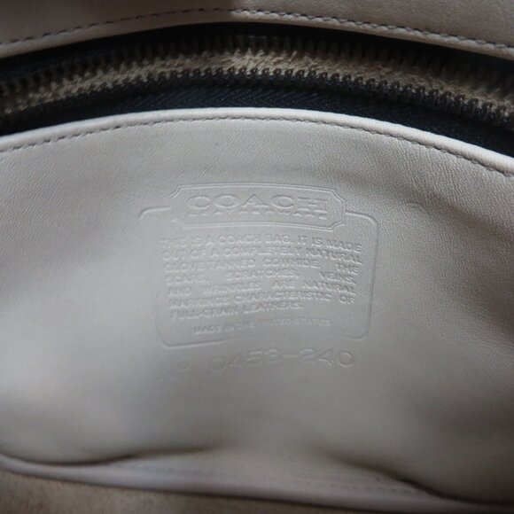 ❤️VTG COACH 240 Lightweight Cafe Pleated Bag Semi Circle Crossbody Purse + FOB - Picture 10 of 13